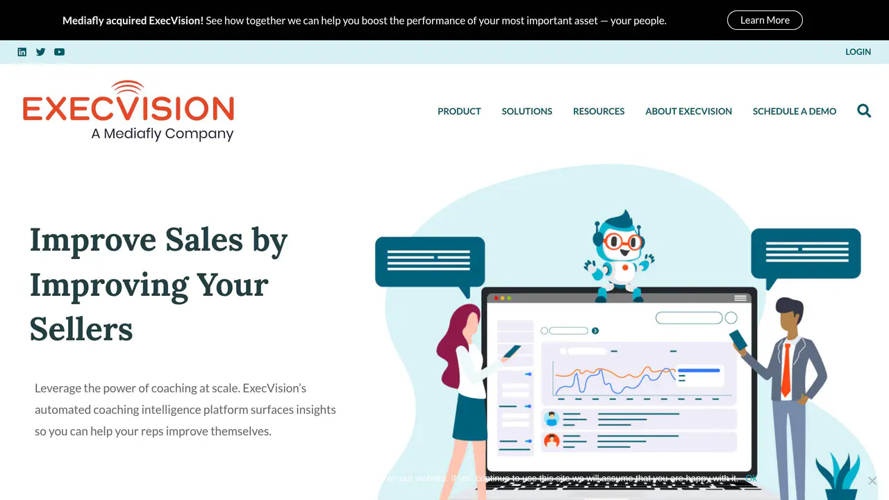 Homepage preview of ExecVision, captured Jul 23, 2026
