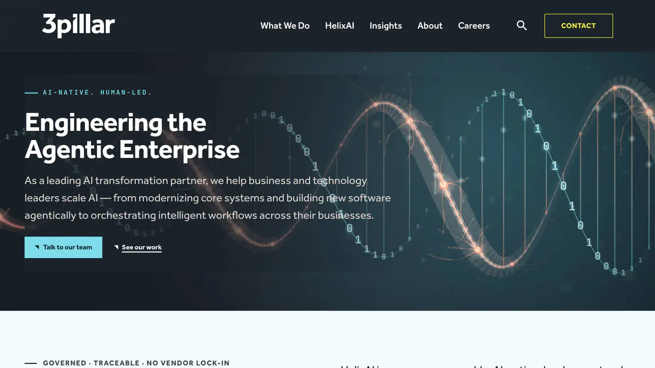 Homepage preview of 3Pillar Global, captured Sep 16, 2026