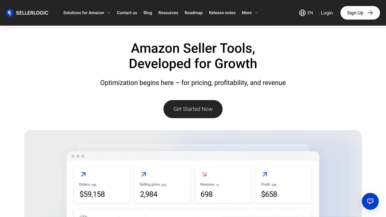 Homepage preview of SellerLogic, captured Sep 15, 2026
