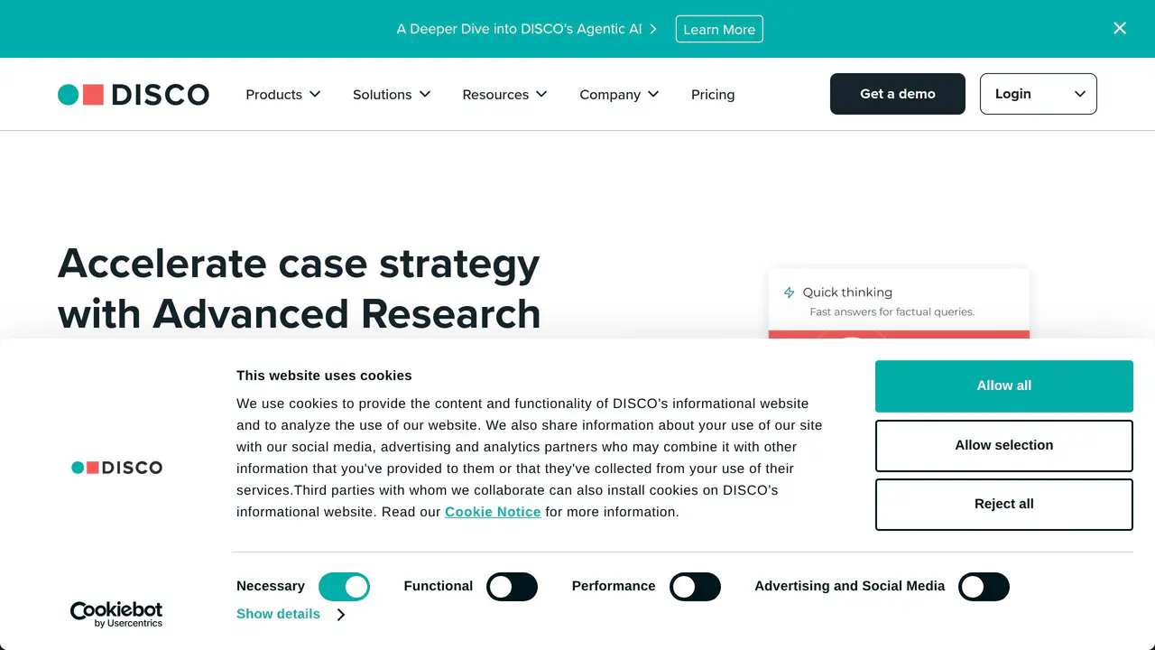 Homepage preview of DISCO, captured Aug 22, 2026