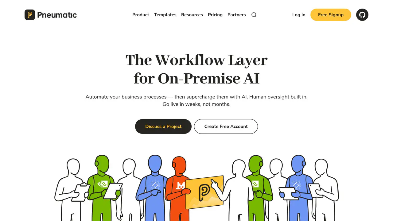 Homepage preview of Pneumatic, captured Jul 23, 2026