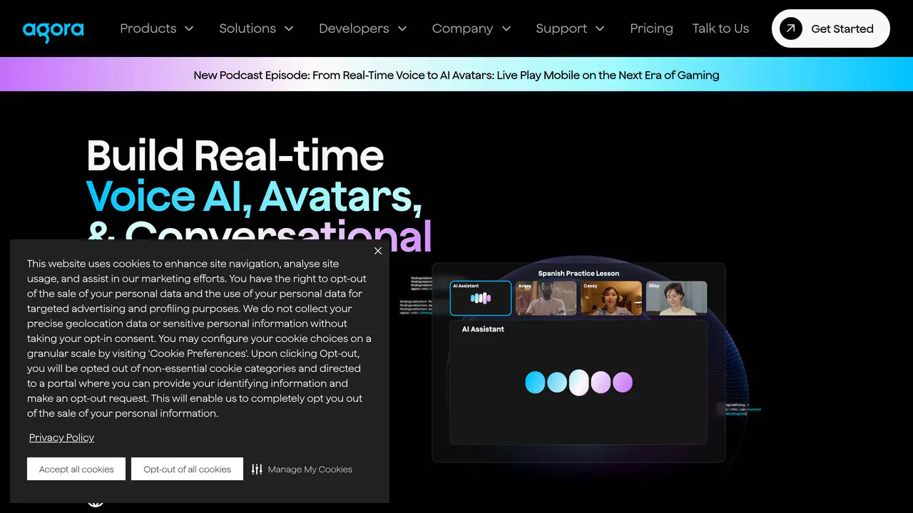 Homepage preview of Agora, captured Aug 28, 2026