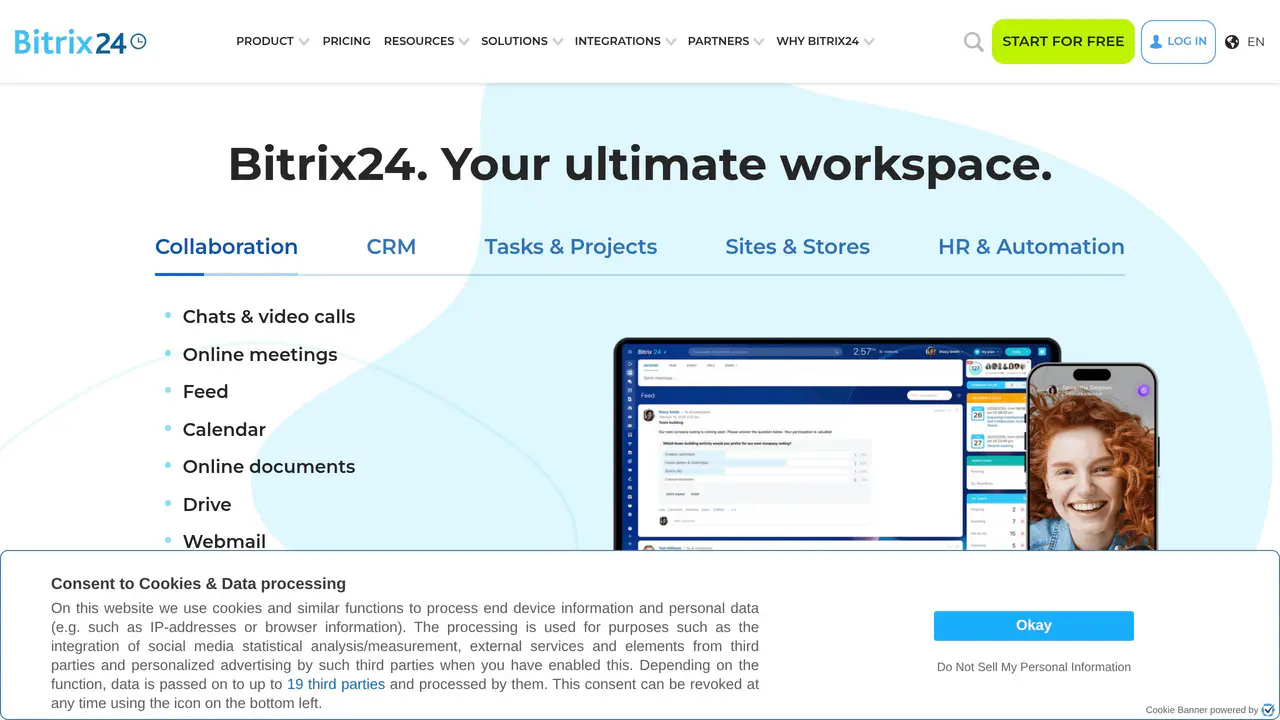 Homepage preview of Bitrix24, captured Aug 2, 2026