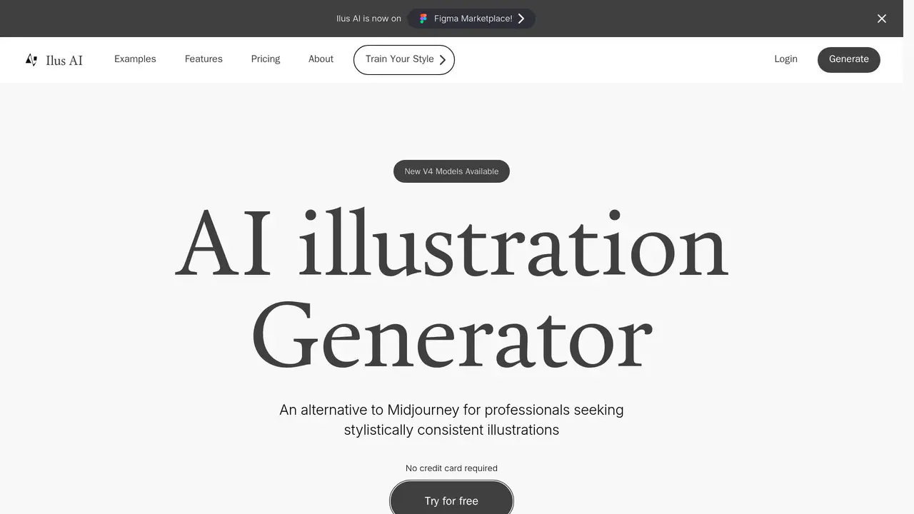Homepage preview of Ilus AI, captured Jul 23, 2026