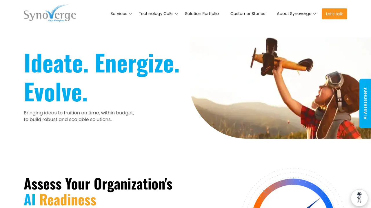 Homepage preview of Synoverge, captured Sep 7, 2026