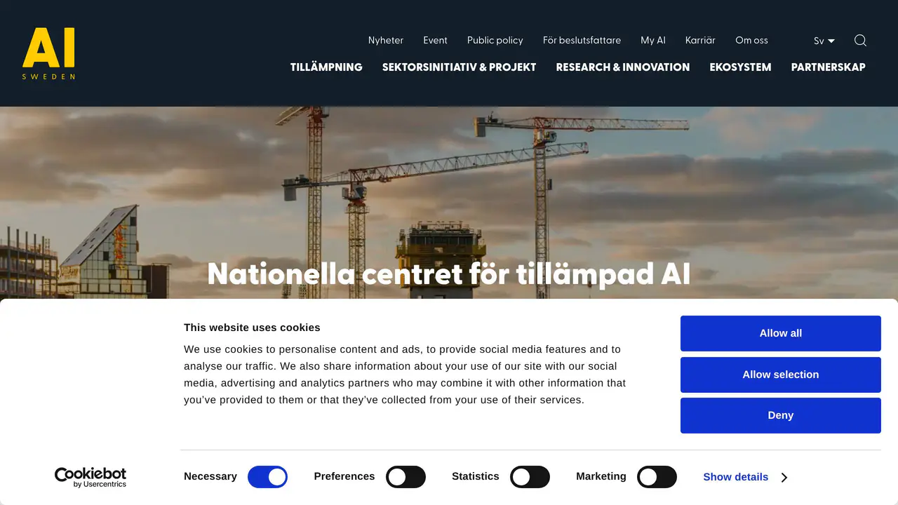 Homepage preview of AI Sweden, captured Aug 31, 2026