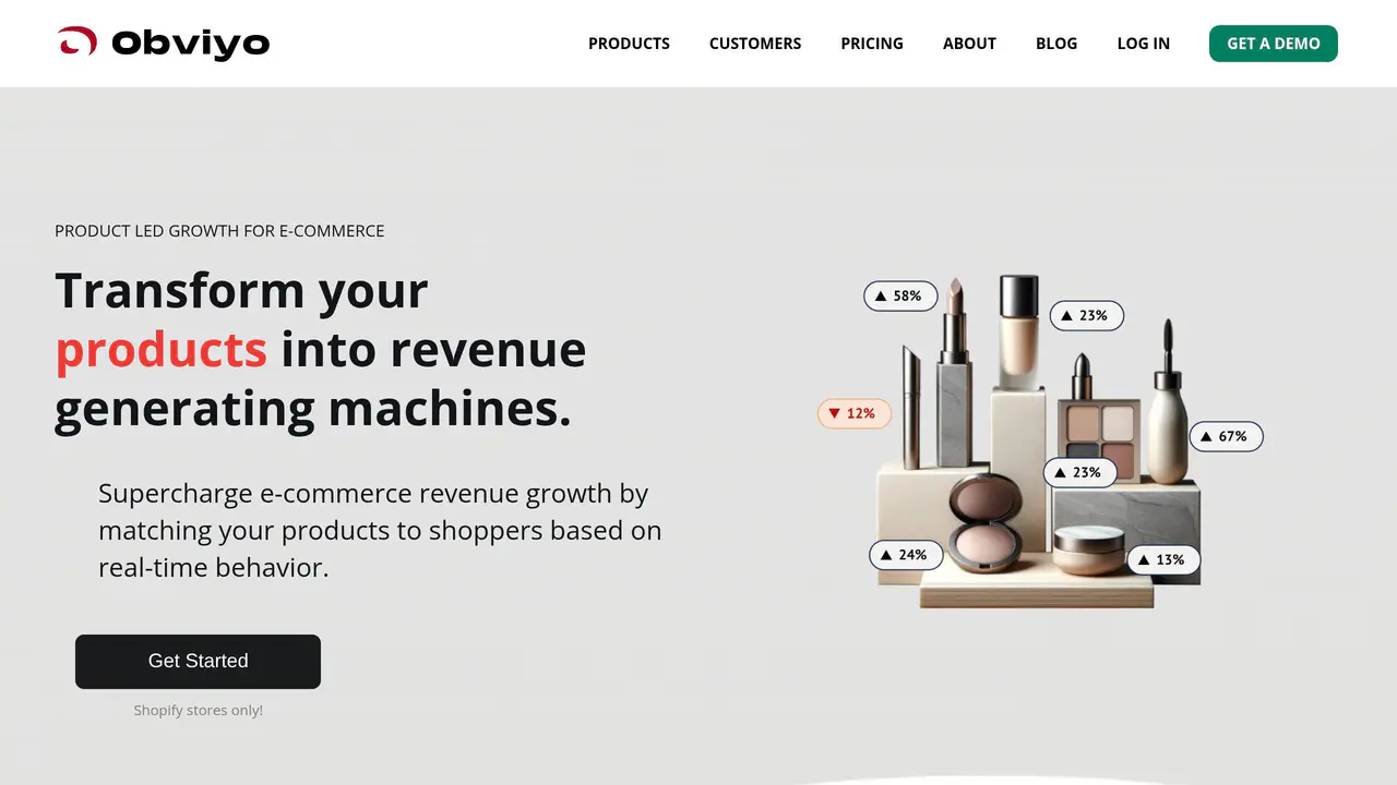 Homepage preview of Obviyo, captured Jul 24, 2026