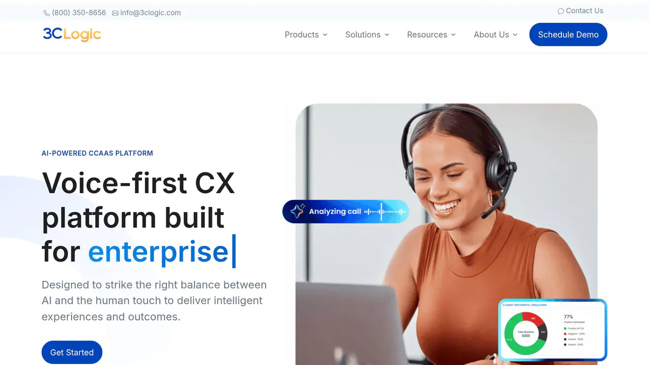 Homepage preview of 3CLogic, captured Aug 25, 2026
