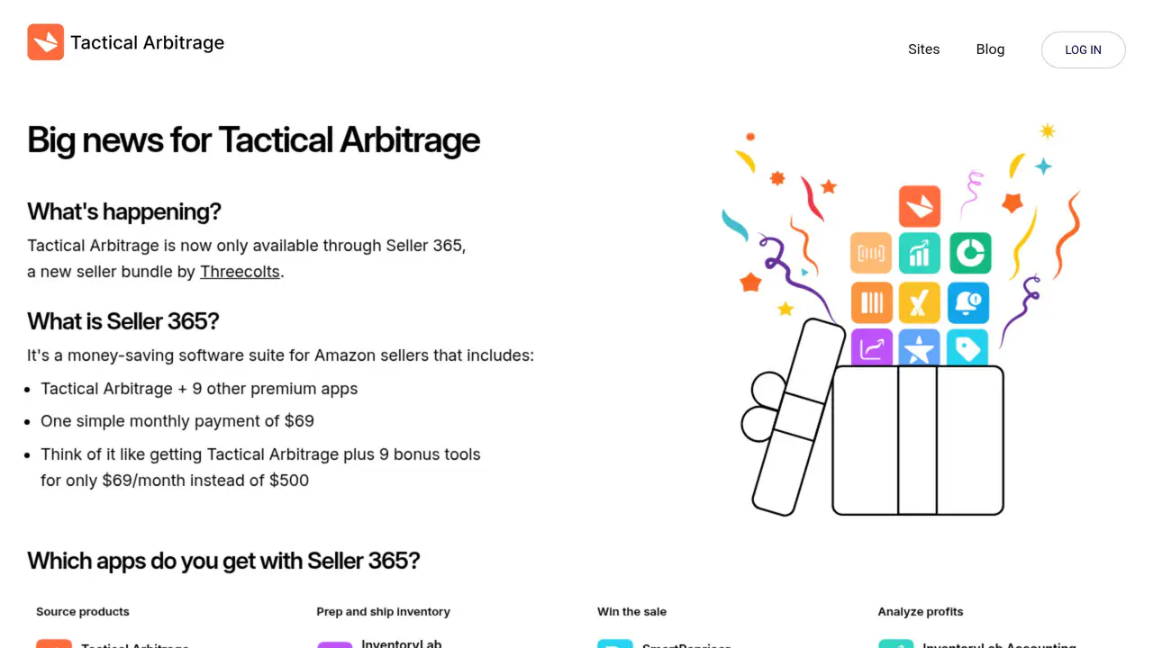 Homepage preview of Tactical Arbitrage, captured Jul 23, 2026