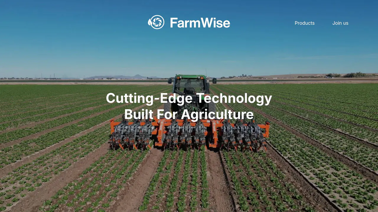 Homepage preview of FarmWise, captured Aug 1, 2026