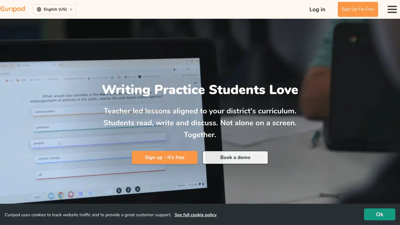 Homepage preview of Curipod, captured Aug 4, 2026
