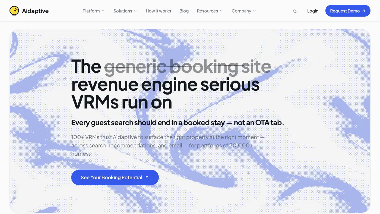 Homepage preview of Aidaptive, captured Aug 4, 2026