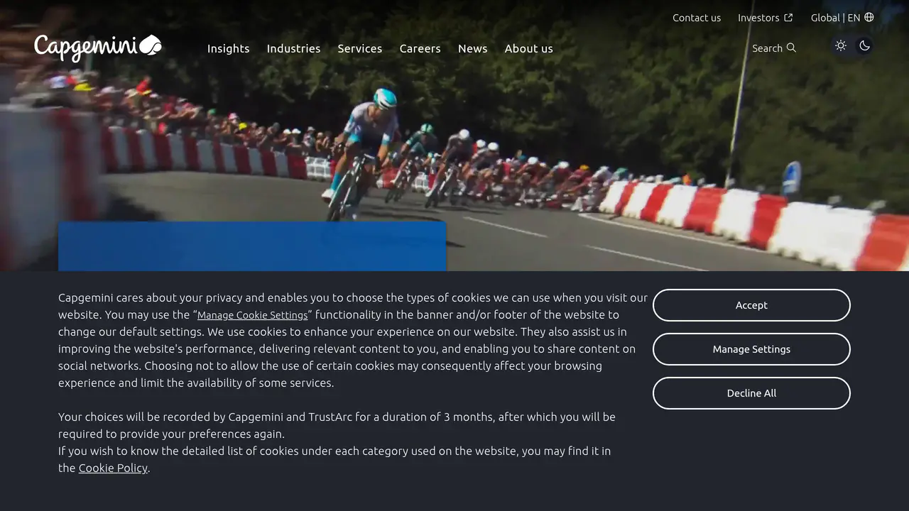 Homepage preview of Capgemini, captured Jul 25, 2026
