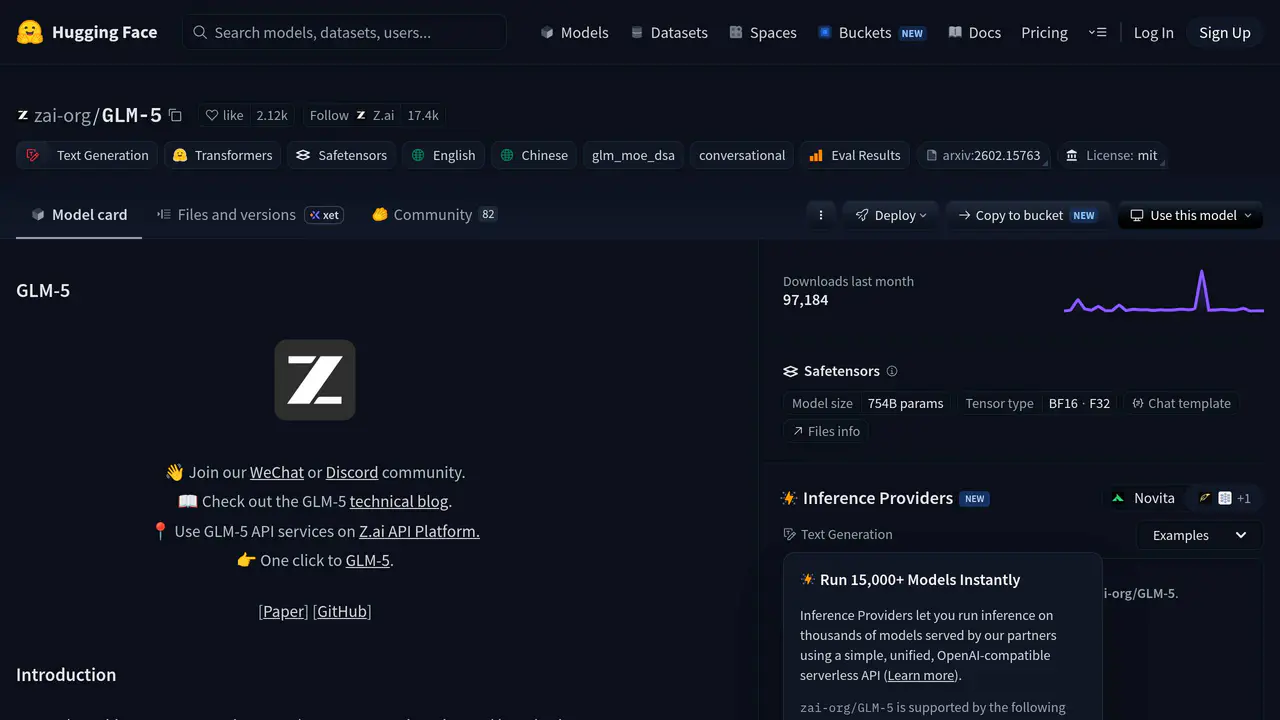 Homepage preview of GLM 5, captured Jul 23, 2026