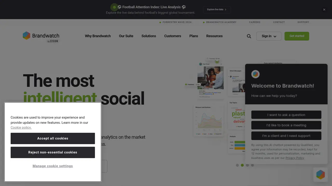 Homepage preview of Brandwatch, captured Jul 23, 2026