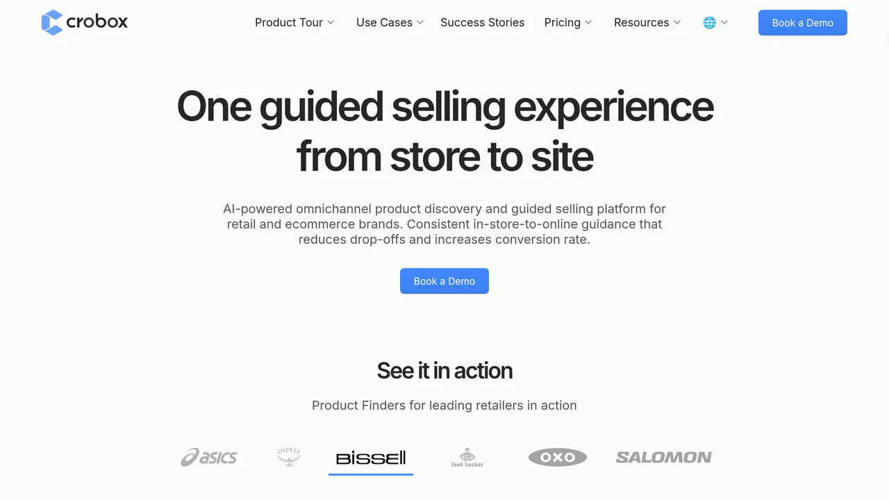 Homepage preview of Crobox, captured Aug 1, 2026