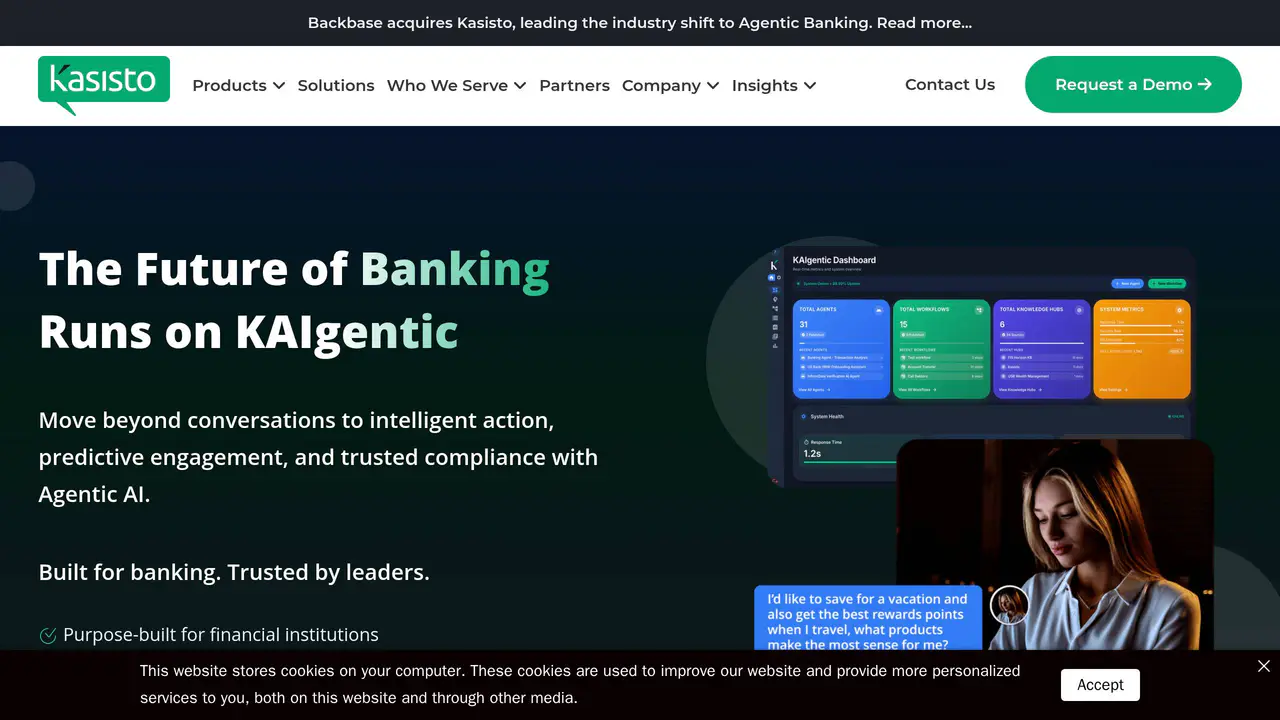 Homepage preview of Kasisto, captured Jul 23, 2026