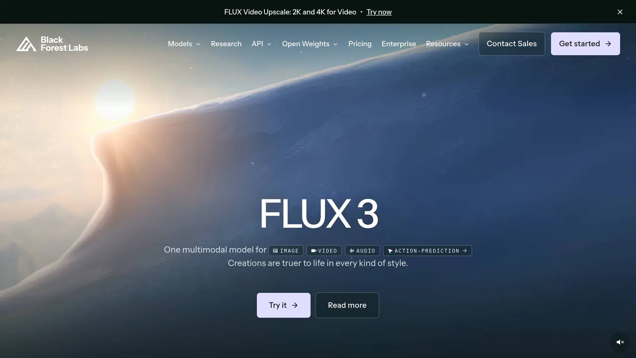 Homepage preview of Black Forest Labs, captured Aug 22, 2026