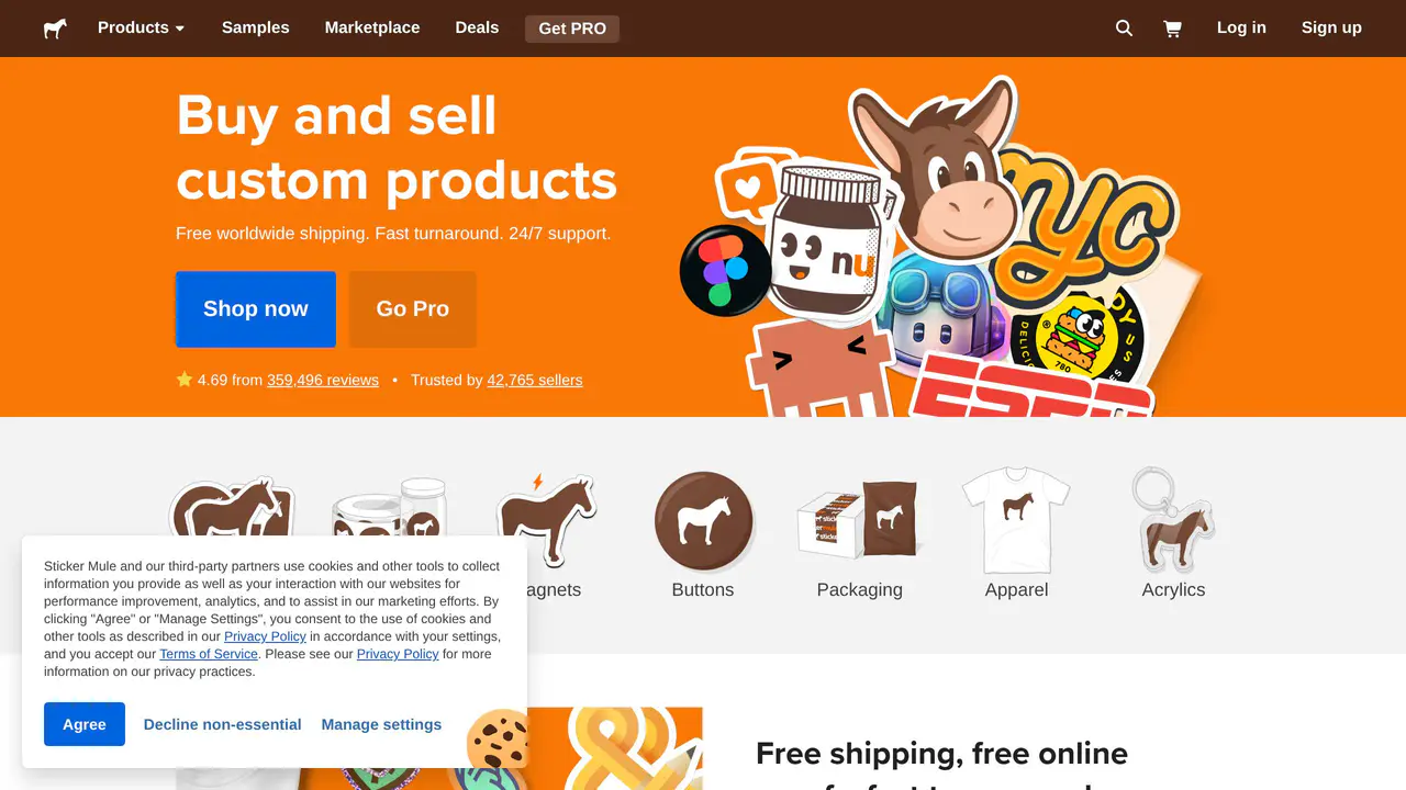 Homepage preview of Trace by Stickermule, captured Jul 23, 2026