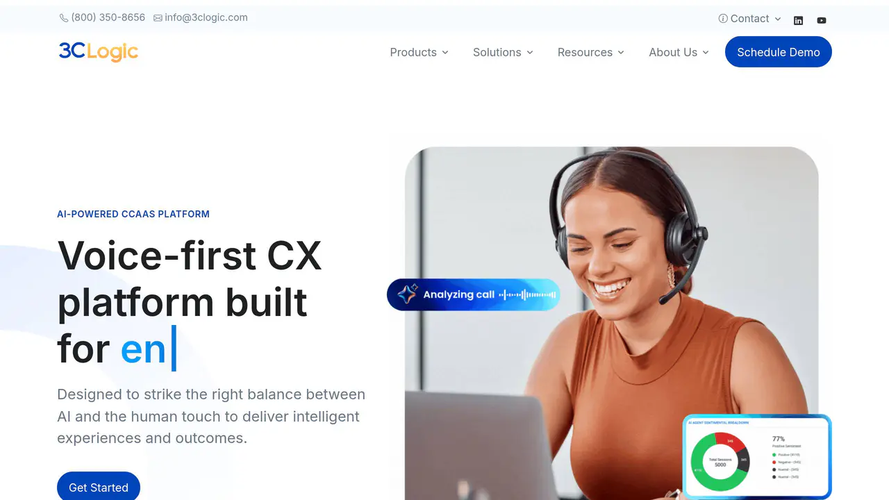 Homepage preview of 3CLogic, captured Jul 24, 2026