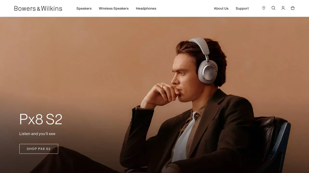 Homepage preview of Bowers & Wilkins Pi8, captured Aug 31, 2026