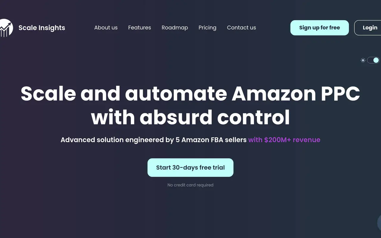 Homepage preview of Scale Insights, captured Jul 21, 2026
