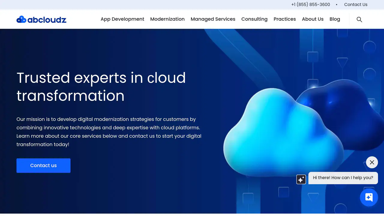 Homepage preview of ABCloudz, captured Aug 30, 2026