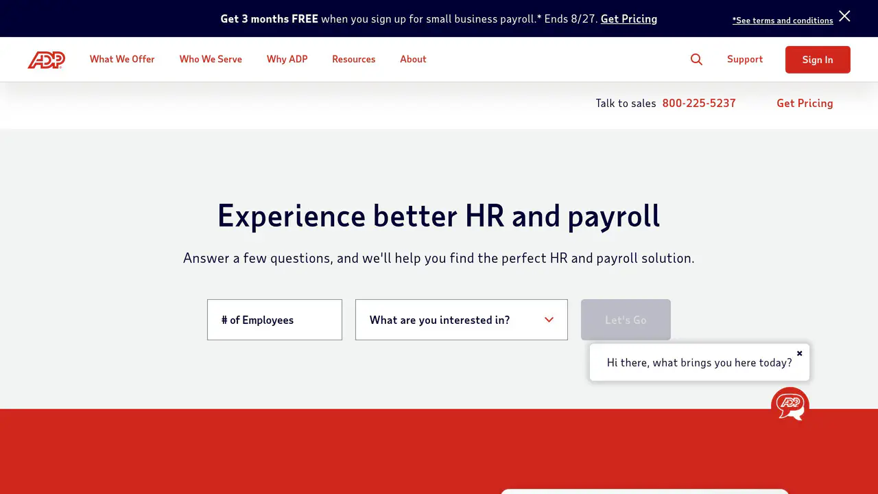 Homepage preview of ADP, captured Aug 9, 2026
