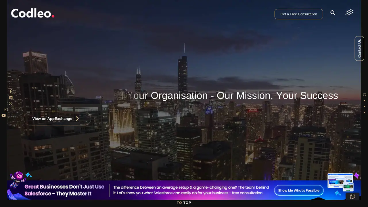 Homepage preview of Codleo, captured Aug 29, 2026