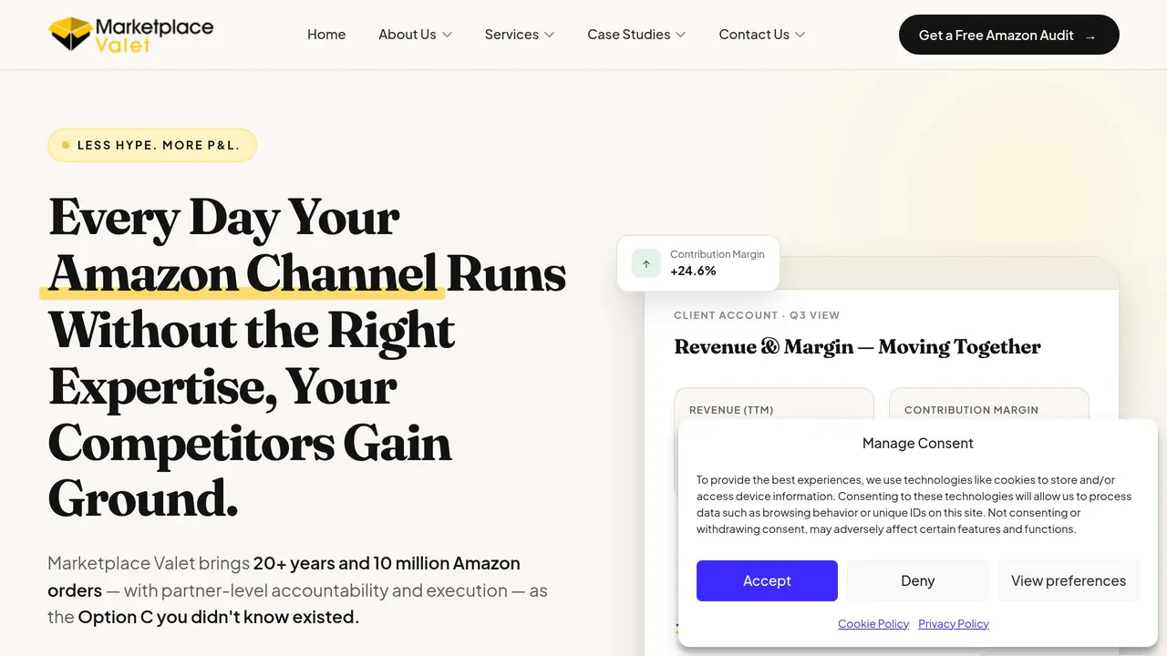 Homepage preview of Marketplace Valet, captured Aug 24, 2026
