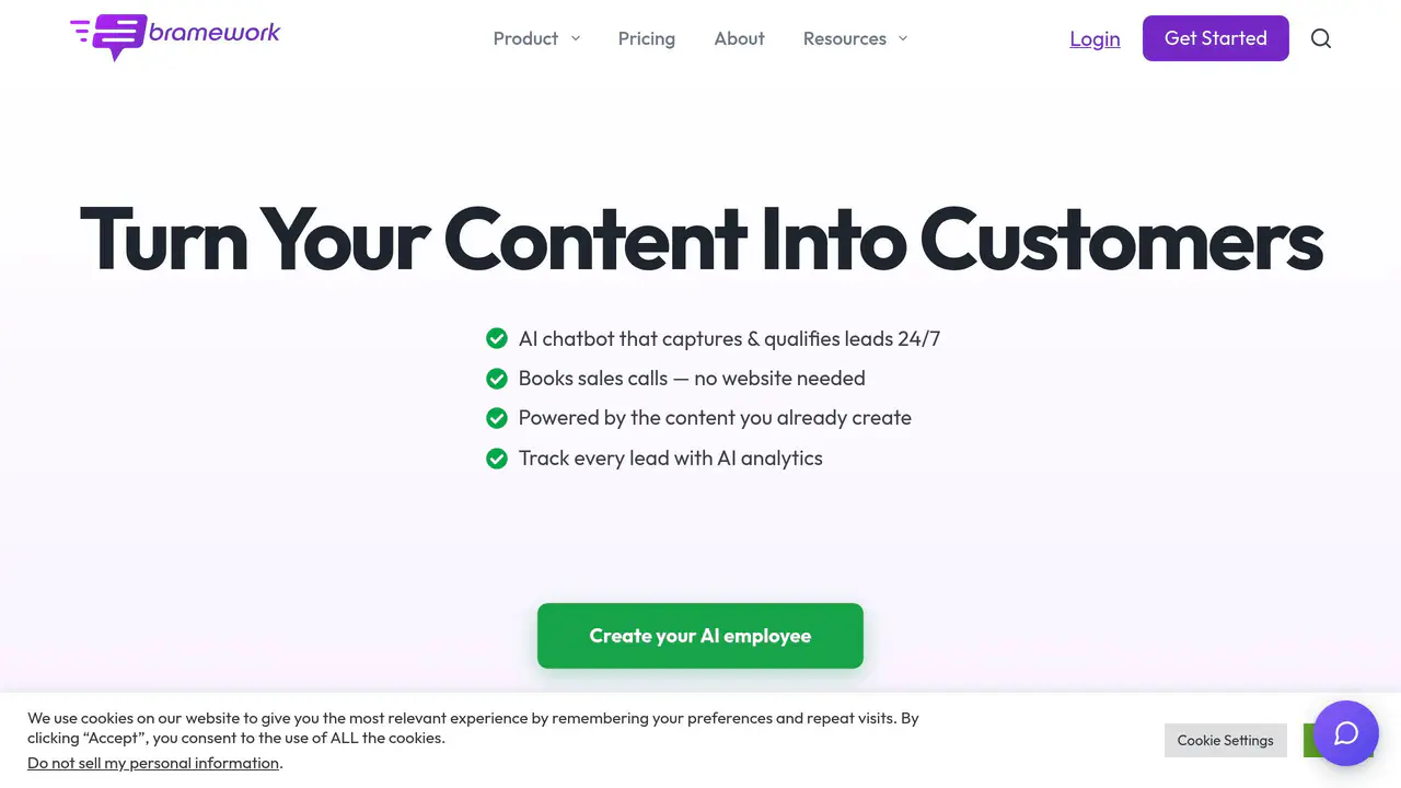 Homepage preview of Bramework, captured Jul 24, 2026