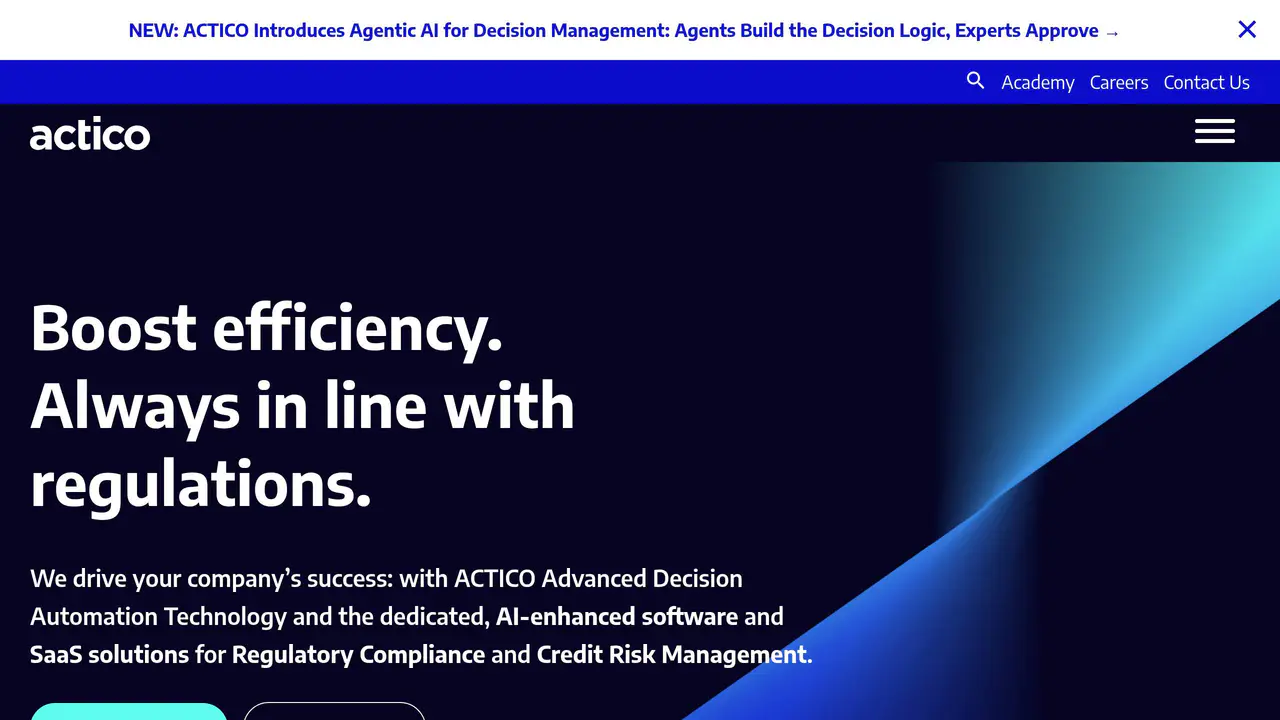 Homepage preview of ACTICO, captured Jul 28, 2026