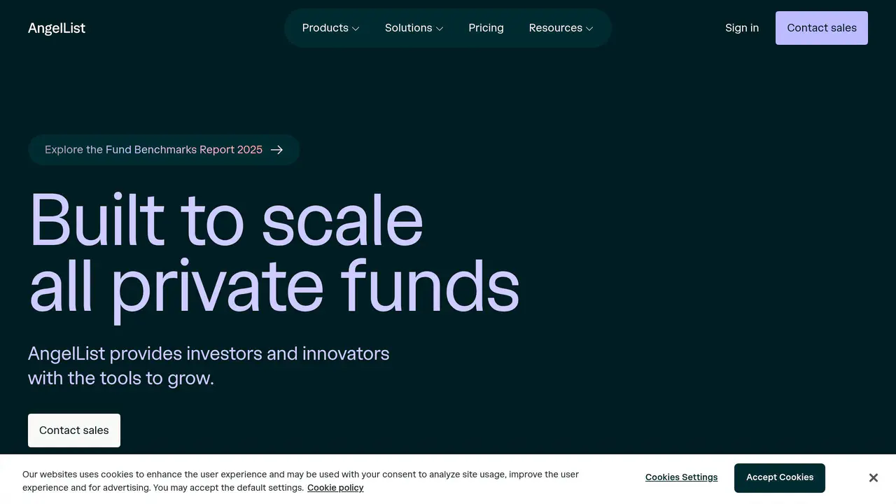Homepage preview of AngelList, captured Jul 23, 2026