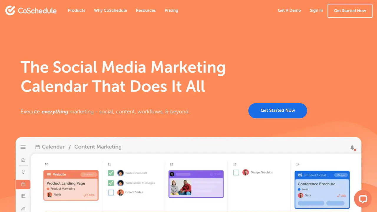 Homepage preview of CoSchedule, captured Aug 4, 2026