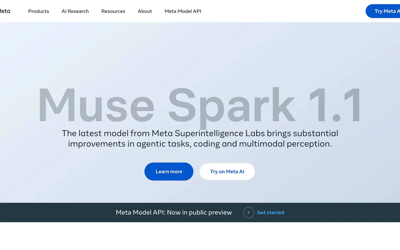 Homepage preview of Meta AI, captured Jul 21, 2026