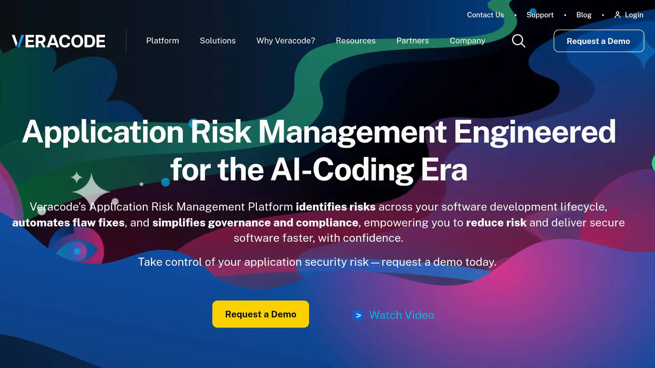 Homepage preview of Veracode, captured Jul 24, 2026