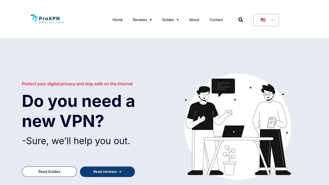 Homepage preview of ProXPN, captured Jul 26, 2026