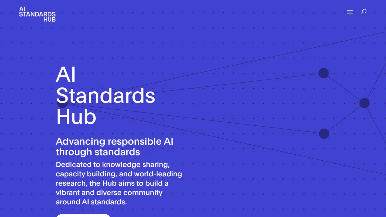 Homepage preview of AI Standards Hub, captured Aug 29, 2026