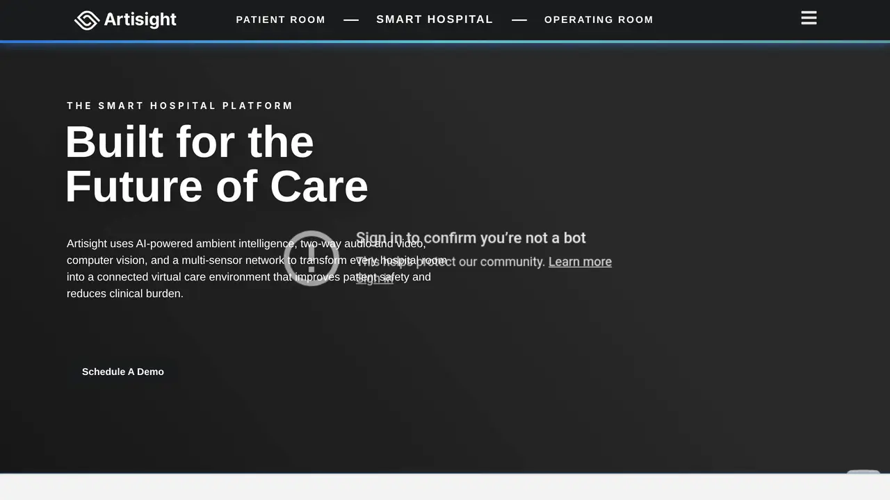 Homepage preview of Artisight, captured Jul 24, 2026