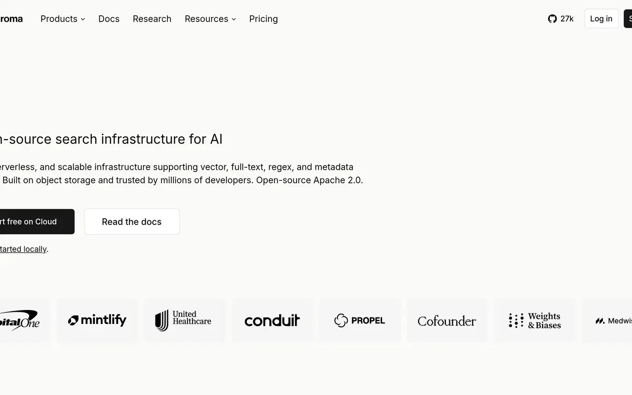Homepage preview of Chroma, captured Jul 23, 2026