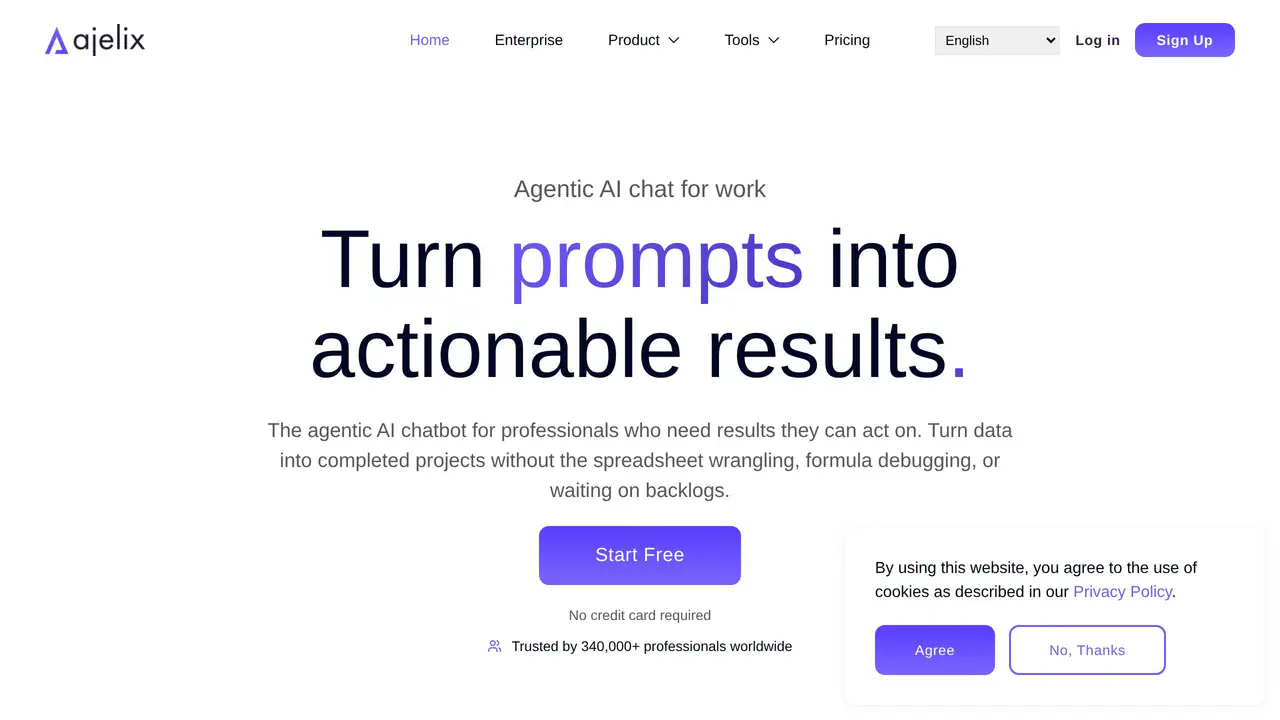 Homepage preview of Ajelix, captured Aug 8, 2026