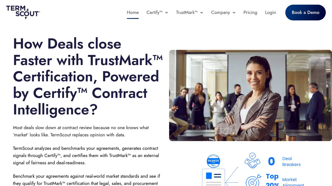 Homepage preview of TermScout, captured Jul 30, 2026