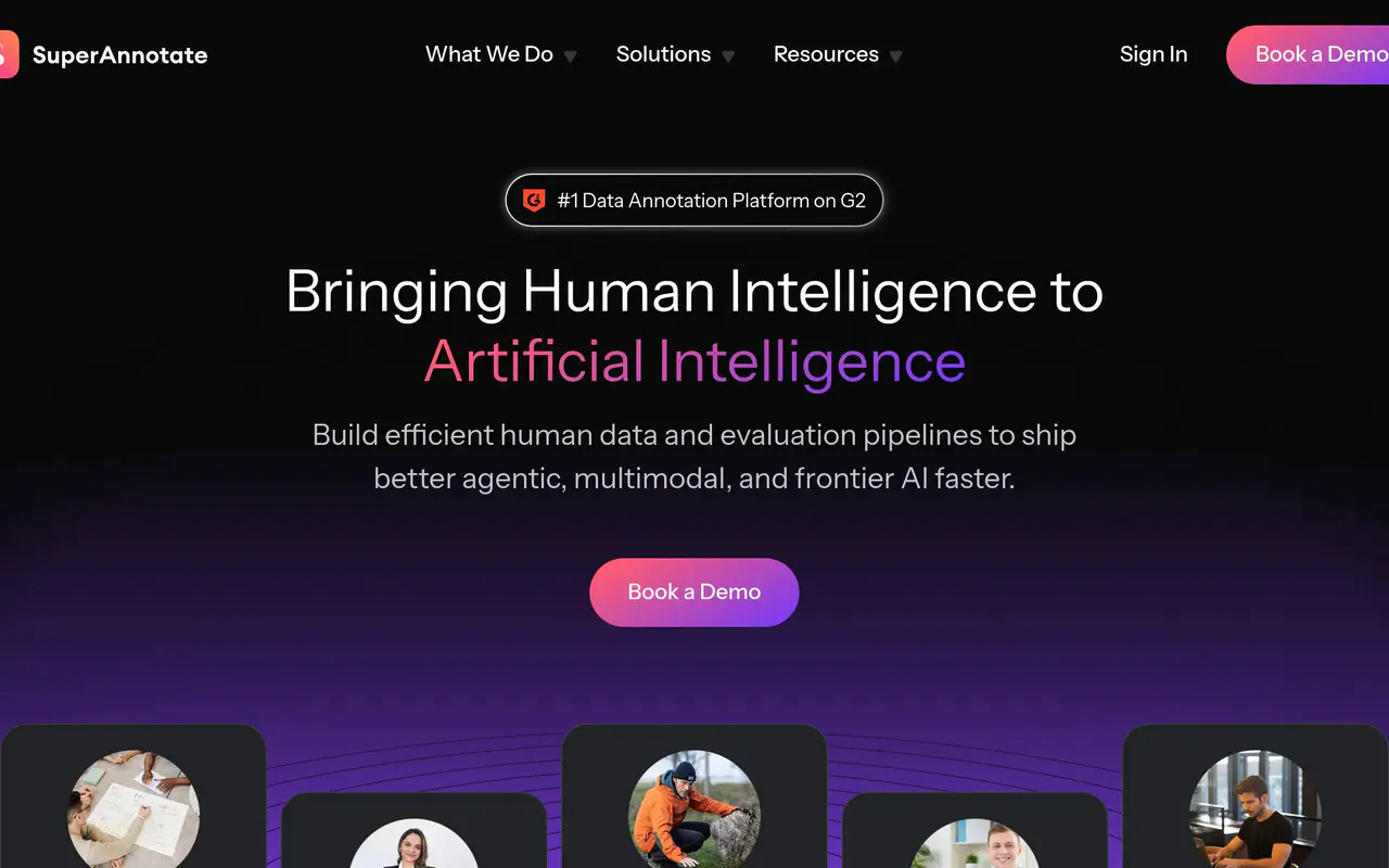 Homepage preview of SuperAnnotate, captured Jul 22, 2026