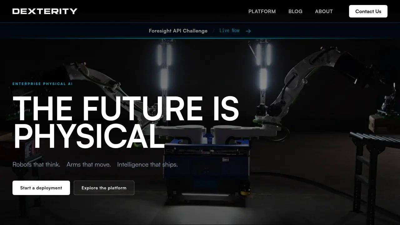 Homepage preview of Dexterity, captured Jul 24, 2026