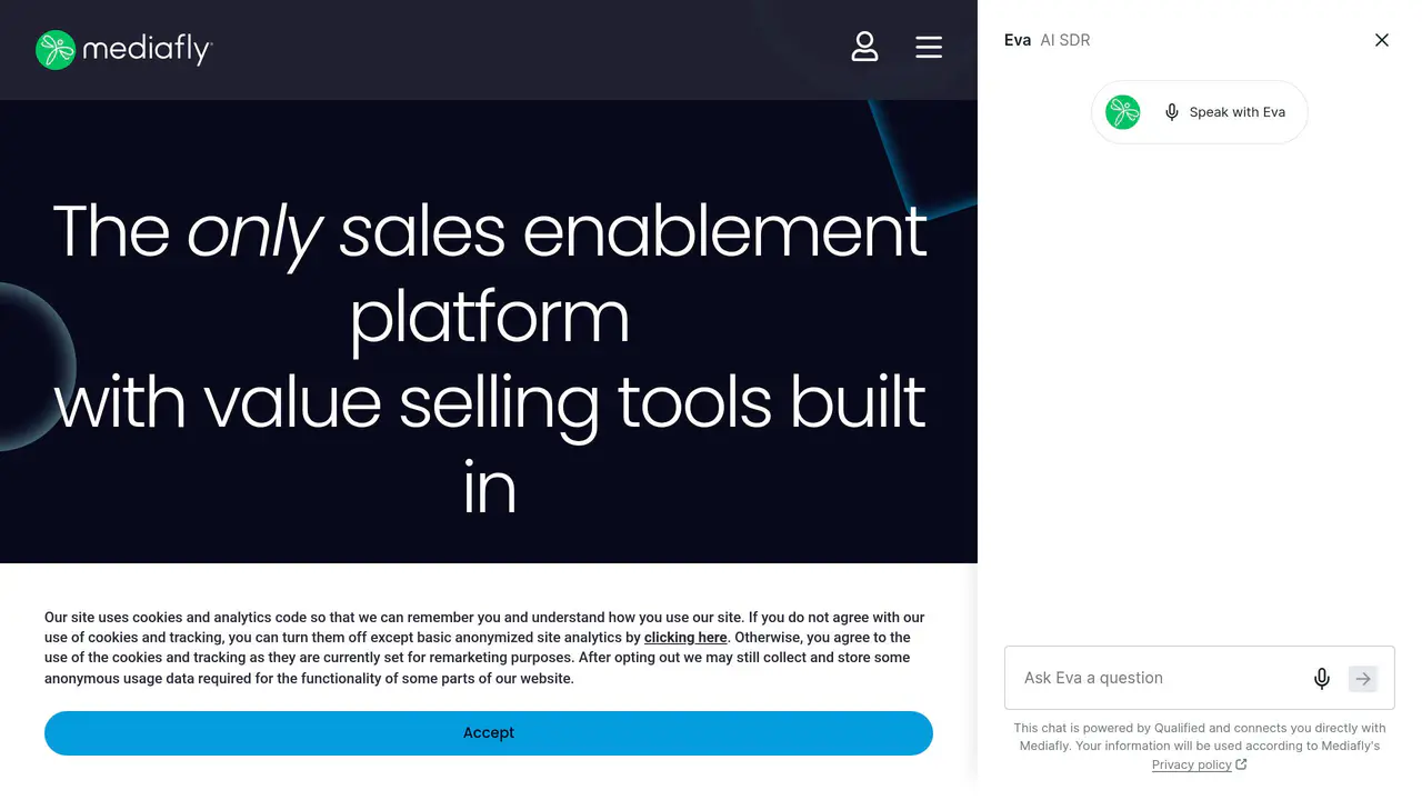 Homepage preview of Mediafly, captured Aug 31, 2026