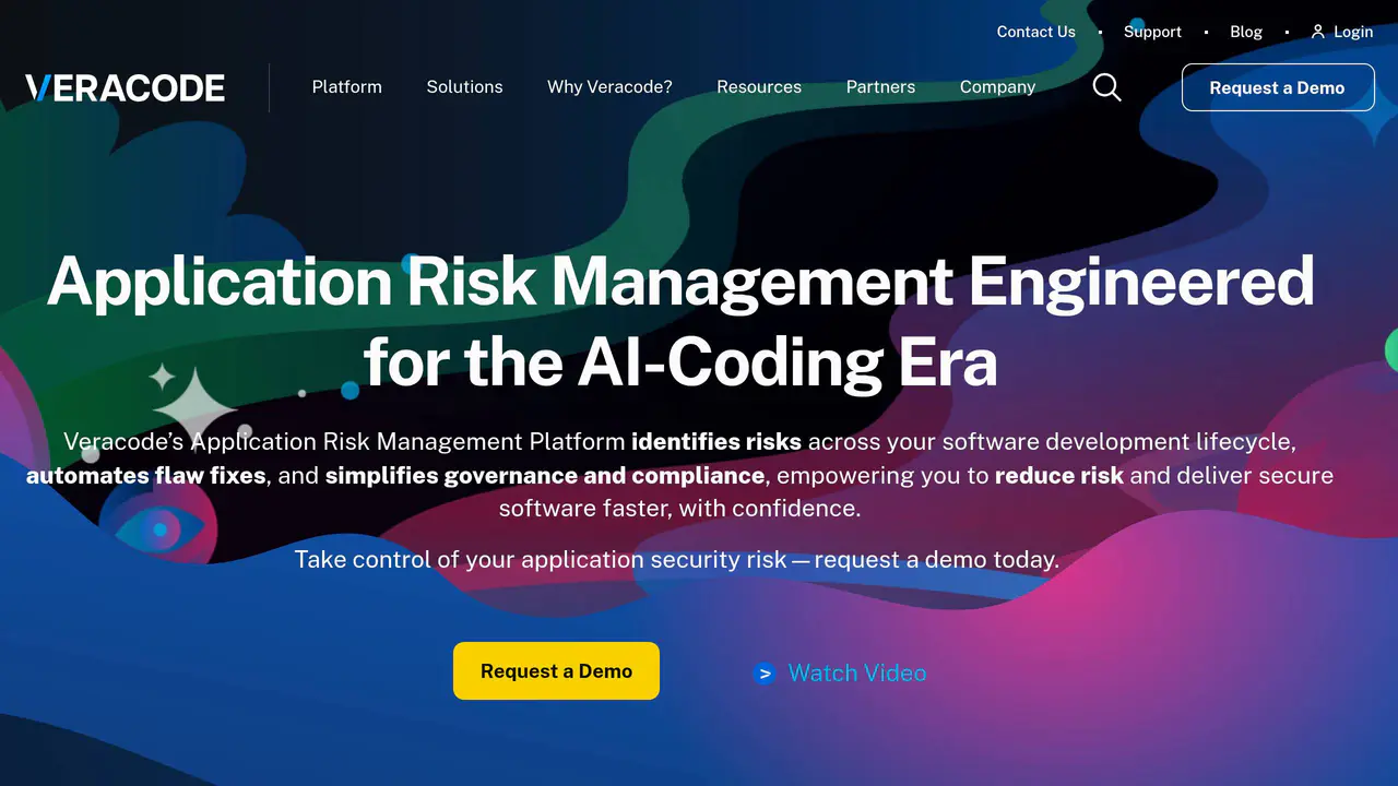 Homepage preview of Veracode, captured Aug 7, 2026