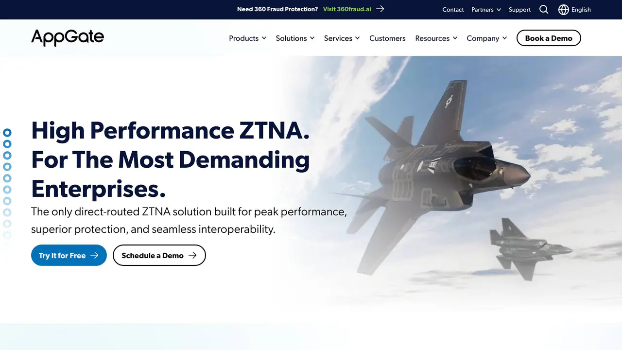 Homepage preview of Appgate, captured Jul 24, 2026