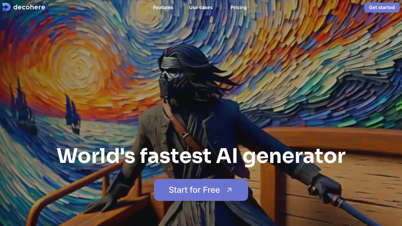 Homepage preview of Decohere, captured Jul 30, 2026