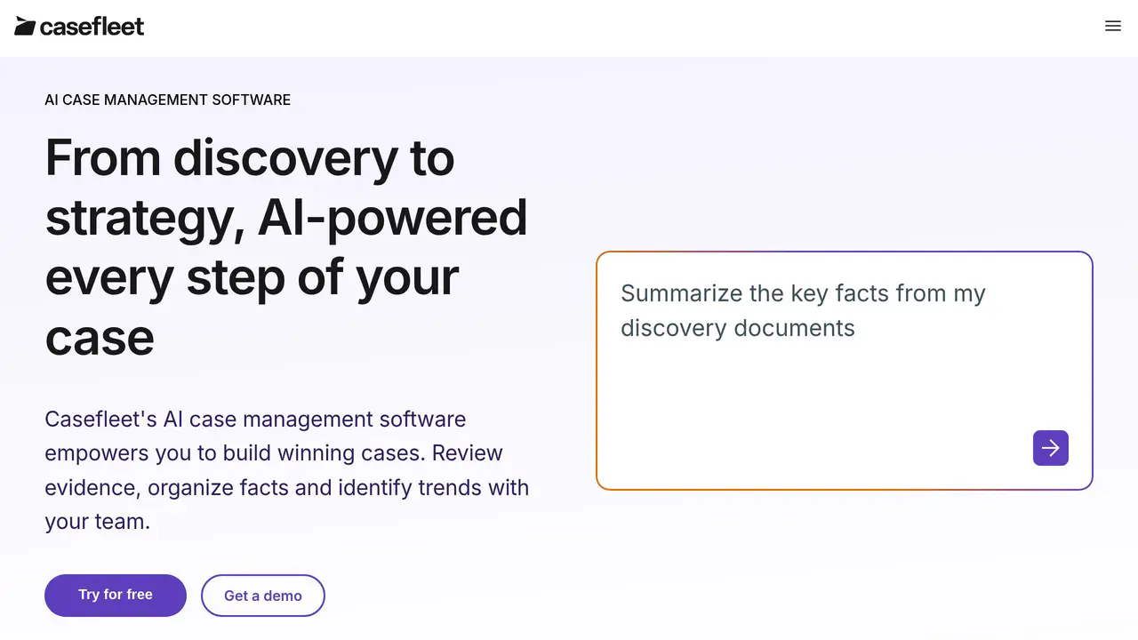 Homepage preview of CaseFleet, captured Aug 1, 2026