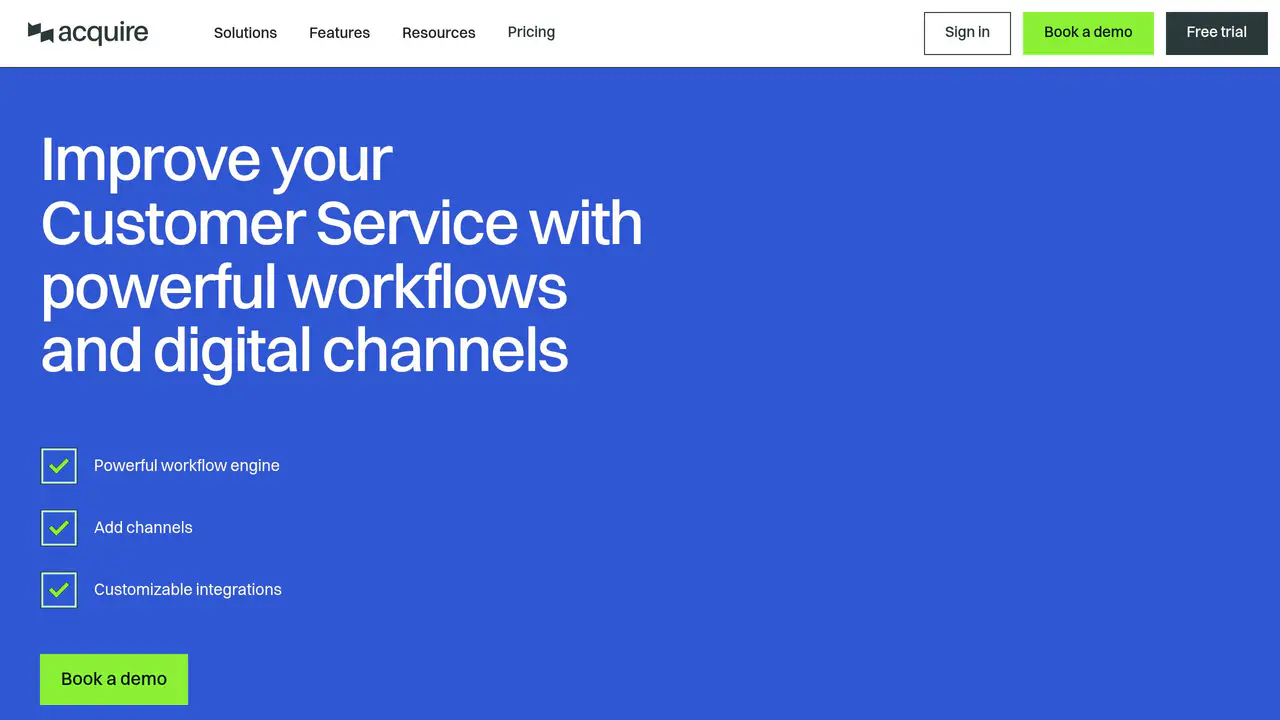 Homepage preview of Acquire, captured Aug 2, 2026
